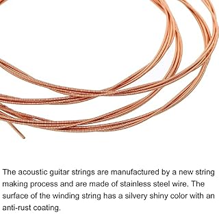 sourcing map Guitare acoustique Cordes, 85cm/2.79ft D-4th Cordes Chaude, Brillantes, Tonalités équilibrées Paquet de 10 - Les Beatles, Paul McCartney, John Lennon, RIngo Starr, George Harrison sourcing map Guitare acoustique Cordes, 85cm/2.79ft D-4th Cordes Chaude, Brillantes, Tonalités équilibrées Paquet de 10 – Image 4