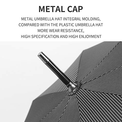 TIME LOVER Stick Umbrella Oversize Windproof Umbrella Wooden Hook Handle J Stick Automatic Open Fast Drying Umbrella for… - Image 5