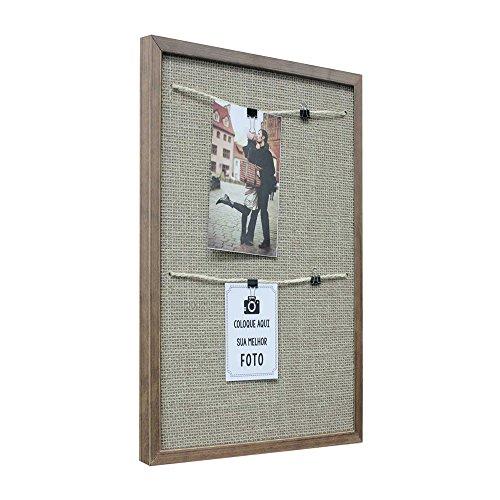 Painel Varal Para 4 Fotos Juta Kapos Natural 32X42