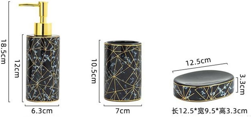 Bathroom Toiletries 4-Piece Toiletries Bathroom Items Ceramic Household Items Lotion Bottle Toothbrush Holder