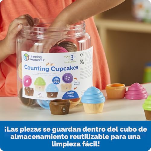 Juguete educativo para contar del 1 al 20 Learning Resources mini cupcakes 4