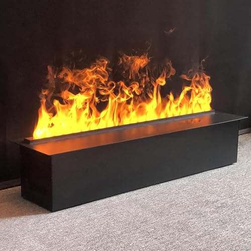 Chimenea eléctrica de vapor de agua con esterilización UV, llenado automático de agua, panel ventilado ultrafino para mejorar el ambiente del hogar