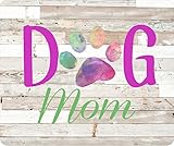 Dog Mom Bright Colors Thick Mouse Pad by Atomic Market