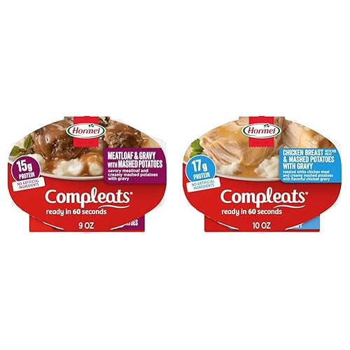 HORMEL COMPLEATS Meatloaf & Gravy With Mashed Potatoes, 9 oz.