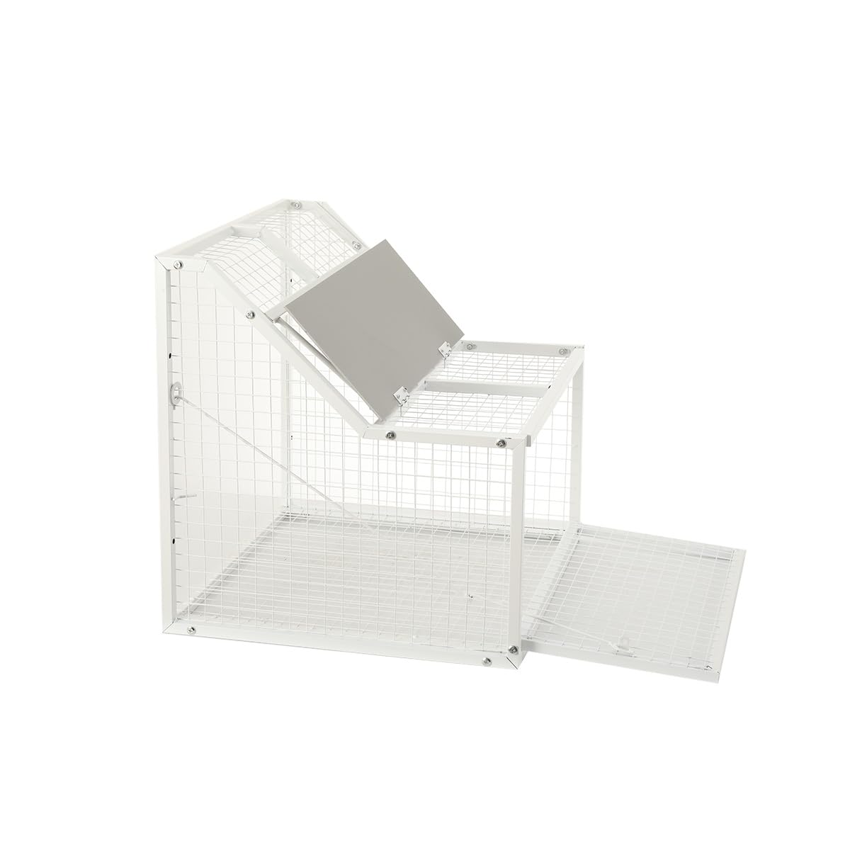 Vogelkäfig Taubenkäfig Aus Metall Vogelvoliere Mit 4 Einlässe Und Abnehmbar Fallen-Tür Portable Brutkäfig Für Taube, Papageien, Sittiche Und Andere Vögel - 50 X 47 X 50 cm