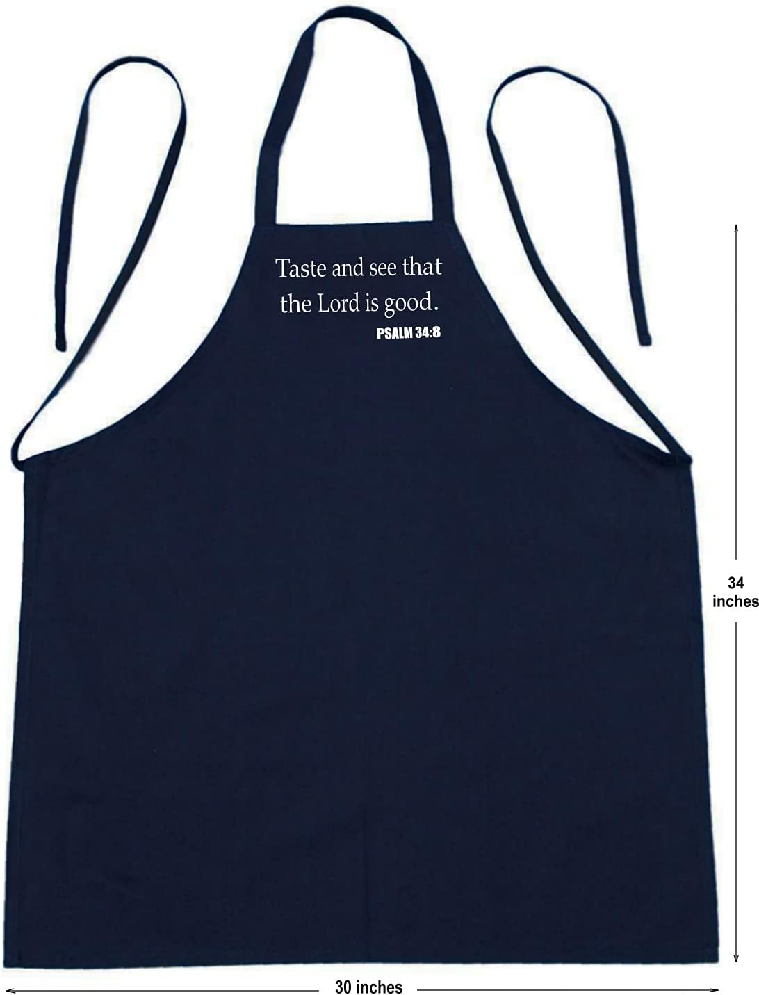 Inspirational Black Cooking Apron The Lord Is Good, Christian Kitchen Aprons, Religious Gifts For Home Cooks - Image 4