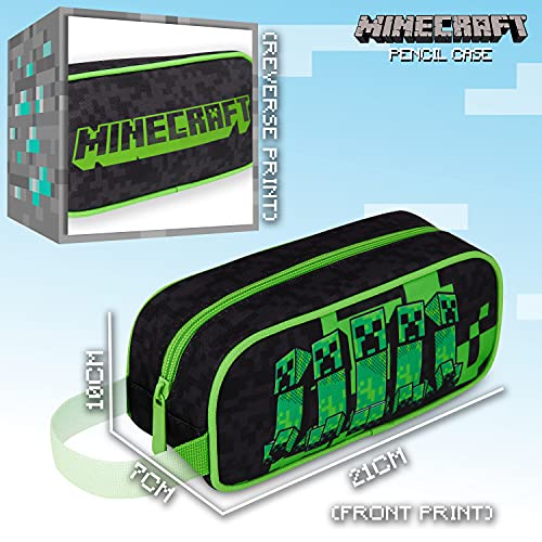 Minecraft Potlood Case, School Supplies Potlood Cases Grote capaciteit, Minecraft Cadeaus voor Jongens (Zwart) - Afbeelding 8