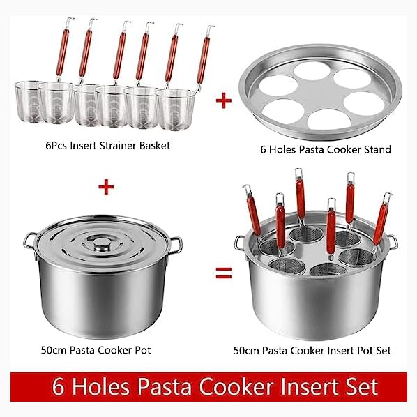 MRKU Cuocipasta e vaporiera in Acciaio Inossidabile, Multiuso con cestello scolapasta e Coperchio - Cuoci, cuoci a Vapore e scola con precisione