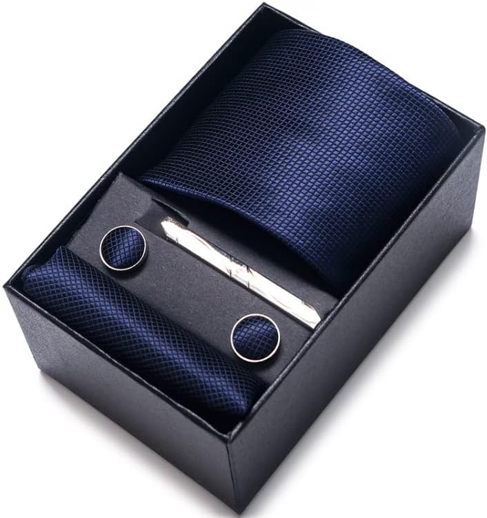 Miniatura 5 de Corbatas para hombres y hombres, corbatas de seda, corbatín de bolsillo, cuadrados, clips de barra, pasador de solapa, corbata de corbatas