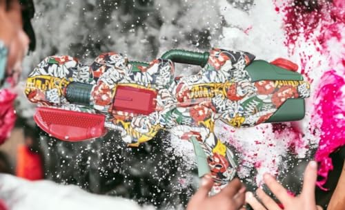 Image of High Pressure Holi Pichkari Electric Water Gun, Automatic Squirt Gun with 300Cc Excellent Range 25-32 Feet - (Magzine) for Kids and Adults Pool Party (Power Stream)