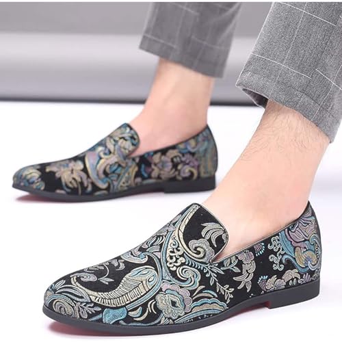 Men's Slip-On Smoking Loafers Casual Business Formal Walking Roomy Lightweight Shoes4