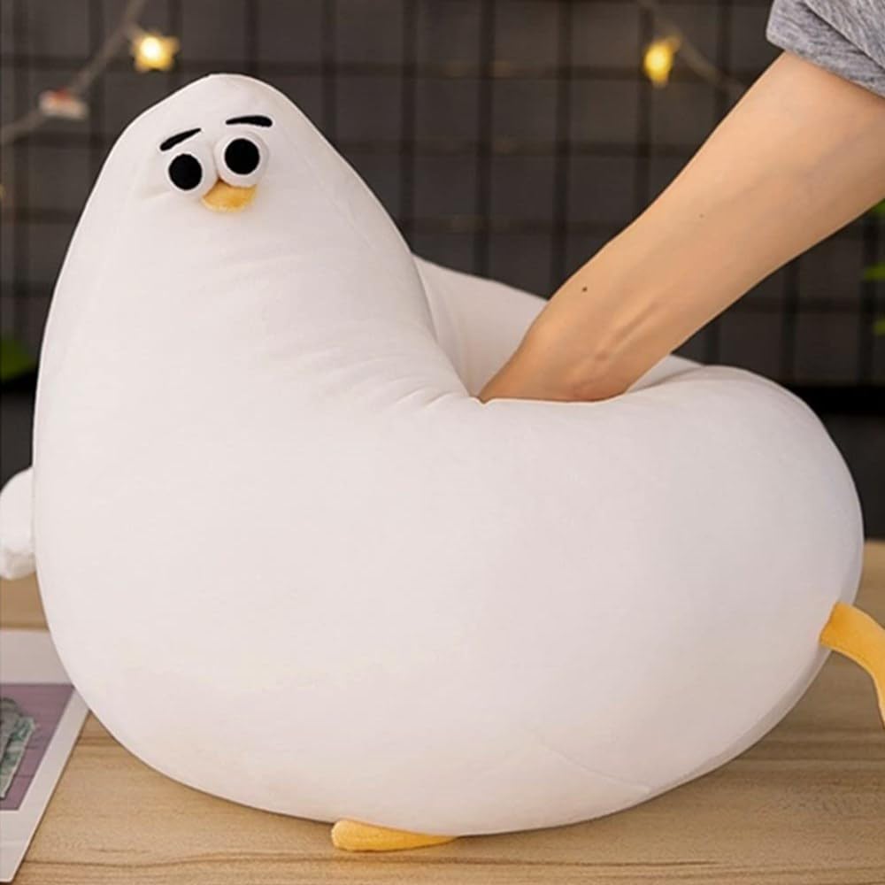 OUKEYI Funny Plush Seagull Pillow, Simulation Cute Fat Chicken Doll Toys - Image 3