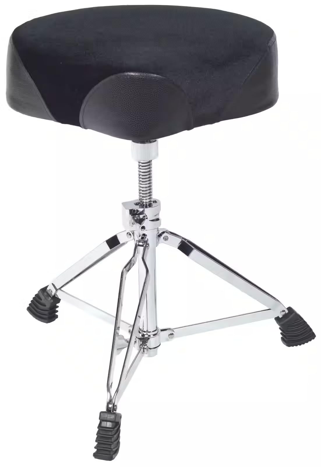 WOODBRASS NYX DT‑1500M - Asiento de batería - Asiento para moto cómodo, altura ajustable 520-650 mm, espuma de alta densidad 120 kg/m³, doble base estable, soporte hasta 120 kg - percusión, estudio