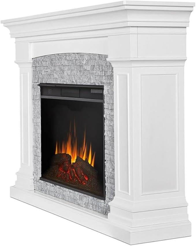 Chimenea Eléctrica Real Flame Deland Grand 1500W, Blanca miniatura 6