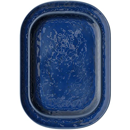 Fifth Avenue Melamine Serving Platter | Break And Chip Resistant, Durable, And Kid-Friendly Serveware | Indoor And Outdoor Use | 17-Inch Lightweight Tray For Everyday Use (Navy) #TOP29