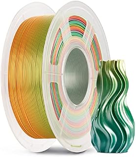 ANYCUBIC Silk PLA Filament 1.75mm, Rainbow Silk 3D Printer PLA Filament, 1kg(2.2Lbs)/Spool, Dimensional Accuracy +/- 0.05 mm