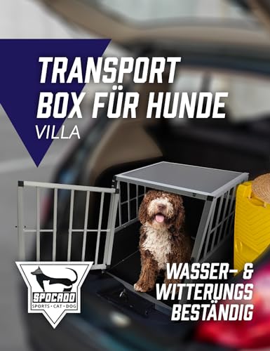 SPOCADO Villa Hunde Transportbox - Sicherer, bequemer Transport für deinen Hund - Stabile Konstruktion, in versch. Größen erhältlich - Leicht, langlebig und einfach zu reinigen (69 x 60 x 54 cm)