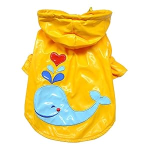 Dog/Puppy Splashing Whale Waterproof Jacket/Raincoat/Rain Gear/Rainwear with Cotton Lining for Small Breeds (X-Large) Dog/Puppy Splashing Whale Waterproof Jacket/Raincoat/Rain Gear/Rainwear with Cotton Lining for Small Breeds (X-Large)