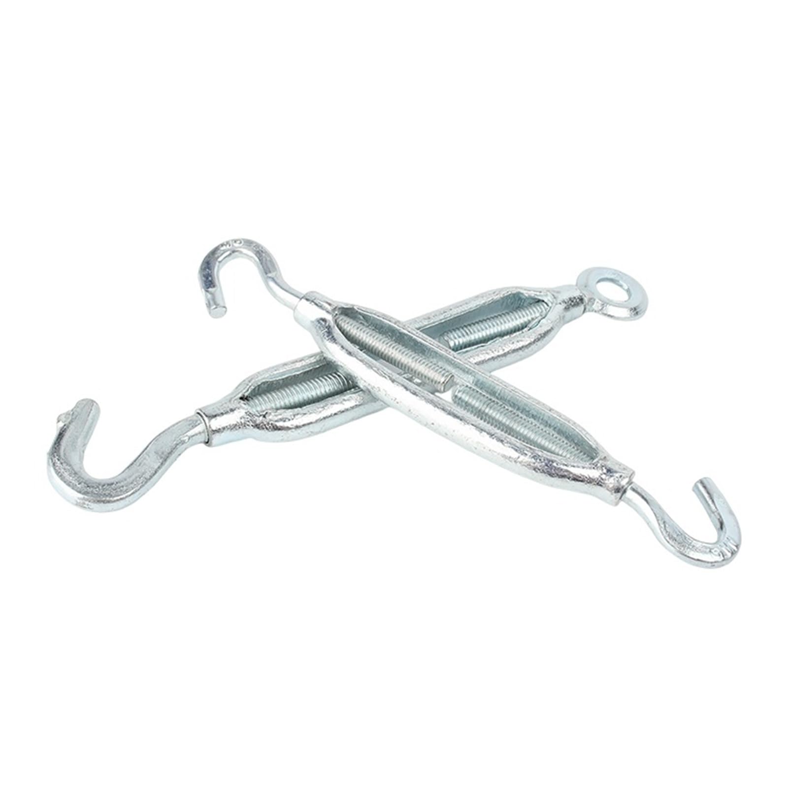 Tensores de acero galvanizado M14 con ojo y ojo/gancho y ojo/gancho y gancho for cables de tensión, cuerdas y cadenas((eye-eye) M14,5pcs)