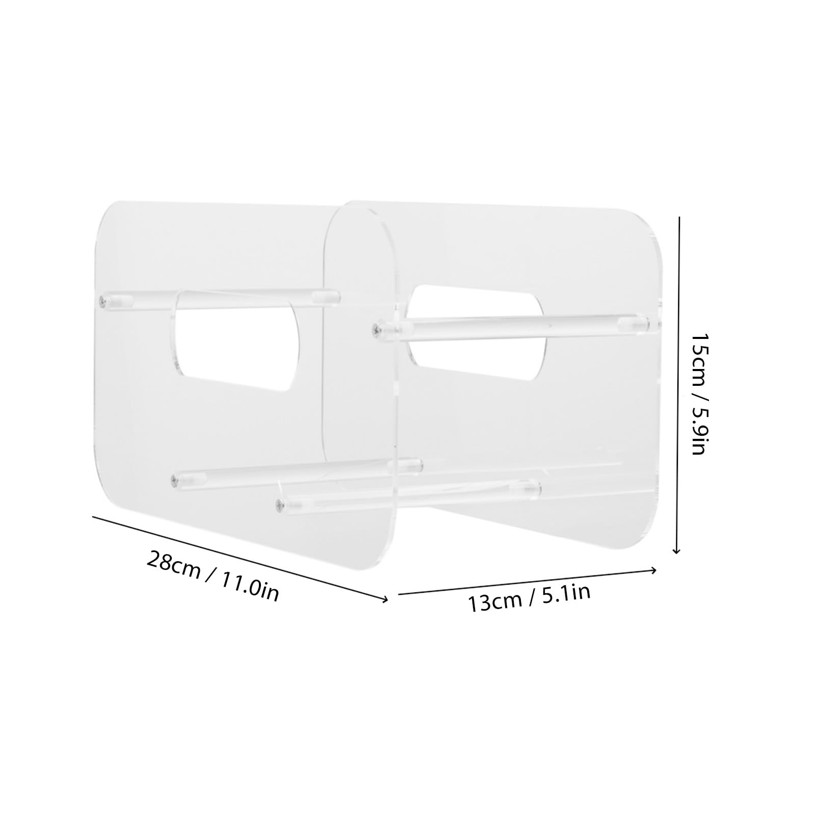 WOHPNLE 7-12 Inch Acrylic Paper Plate Holder, Round Square Single Use Plastic Foam Paper Plates Clear Plates Storage Organizer for Cabinet, Countertop & Pantry