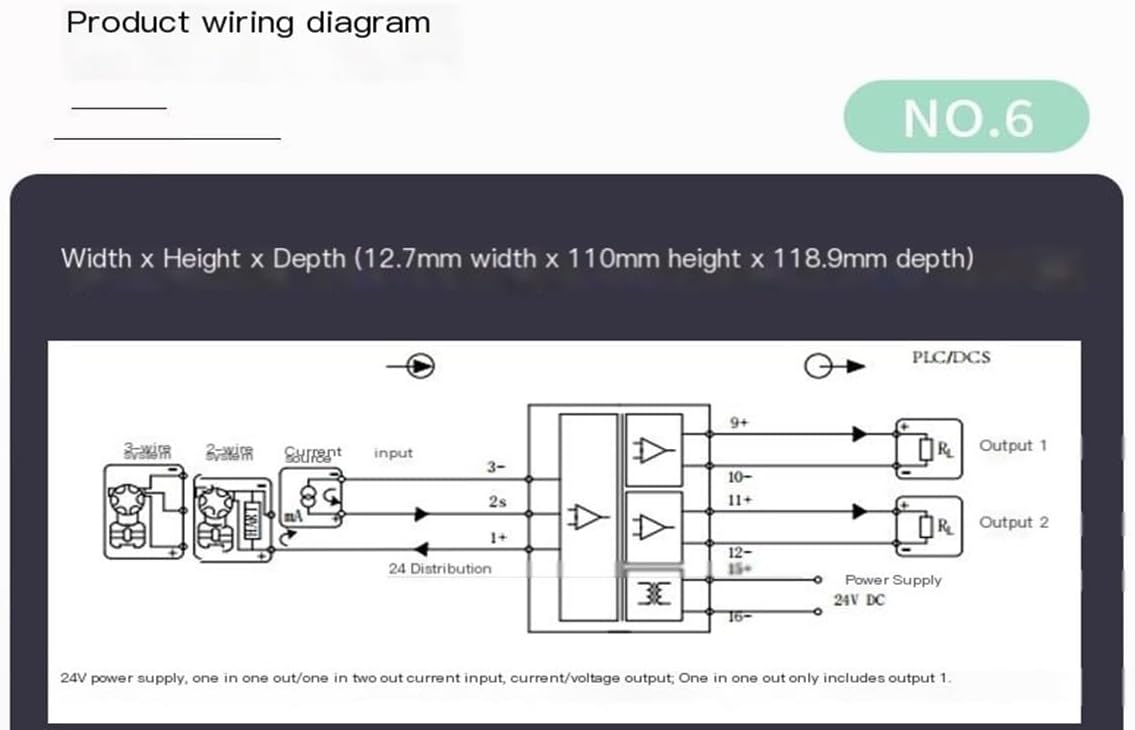 Intelligent high-Precision Signal Isolator Temperature Transmitter 4-20mA/4-20mA, PT100/4-20mA Two-Input and Two-Output(PT100/4-20mA)