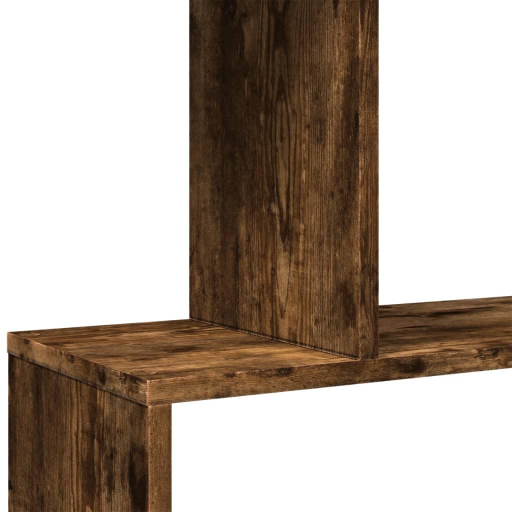 Regał na książki 6 pięter 70 x 24 x 193 cm | Geometryczne wzornictwo, przesunięte półki, materiał drewnopochodny, wszechstronne zastosowanie, łatwe w utrzymaniu