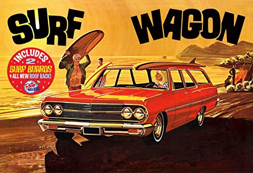 Kit modelo 1965 Chevelle Surf Wagon escala 1:25 miniatura 5