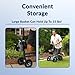 KneeRover GO Hybrid All Terrain Knee Scooter for Adults + Basket Accessory with Universal Bracket Mount