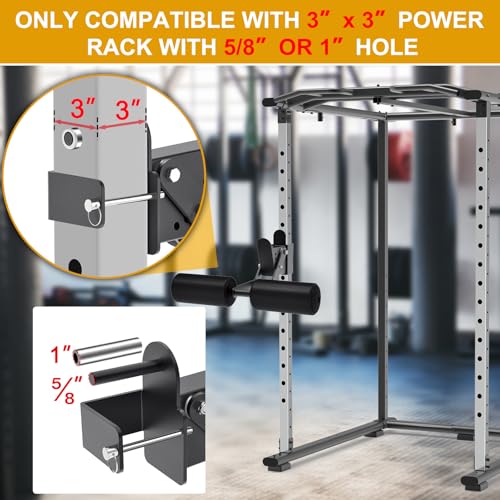 Kipika Nordic Hamstring Curl Squat Rack Attachment for Power Rack with 5/8