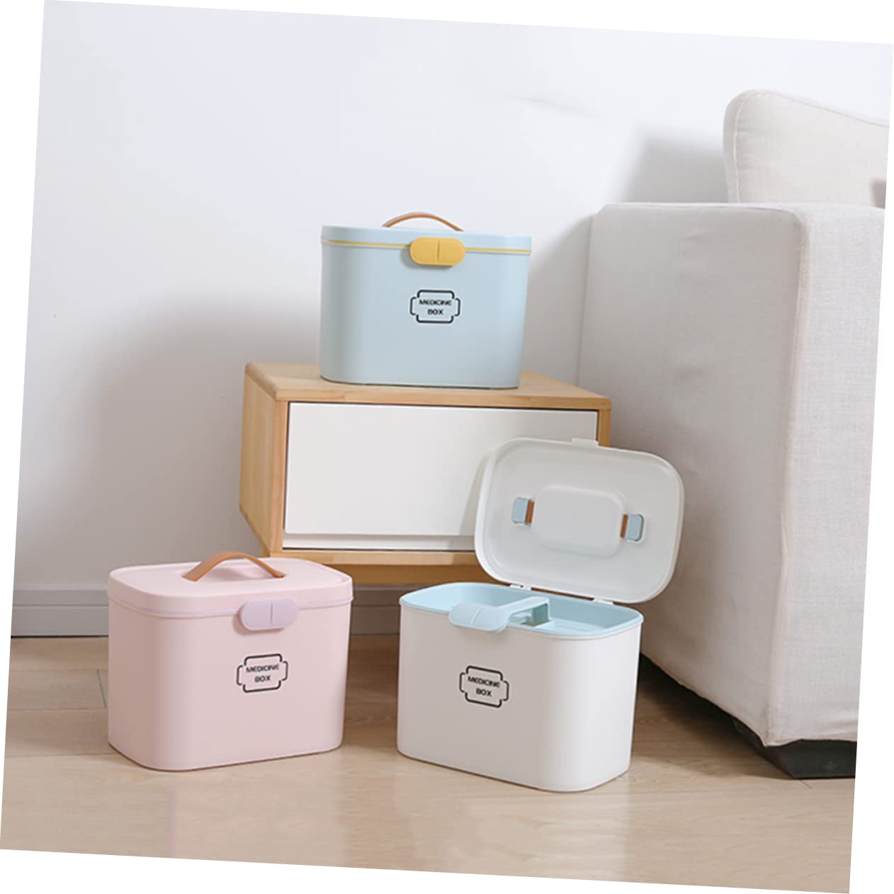Boîte Organisateur De Stockage De Médicaments Conteneur Rose Étui D'Aide Pilule Médicaments Pot Congélateur Thermostat Mini Compartiment De Portable Bac D'Alimentation