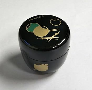 B401b「つぼつぼ 棗」田中松香作　共布共箱　地黒漆塗り　石川　茶道具 B401b「つぼつぼ 棗」田中松香作共布共箱地黒漆塗り石川茶道具