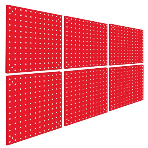 6 Pack Steel Peg Board set for garage and office storage