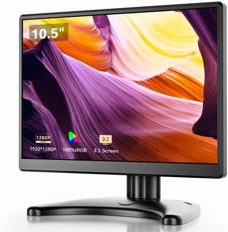 Eyoyo 10.5 inch Small HDMI Monitor, FHD 1920x1280P Laptop Monitor 100% sRGB 3:2 IPS Computer Display with VGA, Small Portable Monitor for PC PS4 Xbox Raspberry Pi TV