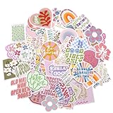 PEKLLOCY 100 Pack Waterproof Inspirational Stickers with Danish Soft Aesthetic for Scrapbooking, Laptops, Water Bottles, Skateboard - Perfect sticker album and room decor stickers
