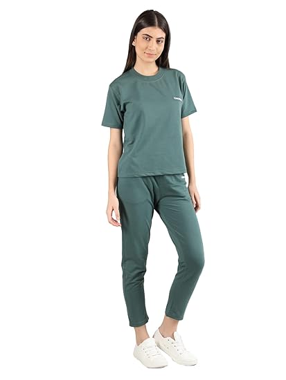 Women Casual Summer Track Suit T-Shirt Trackpant Co-ord Set