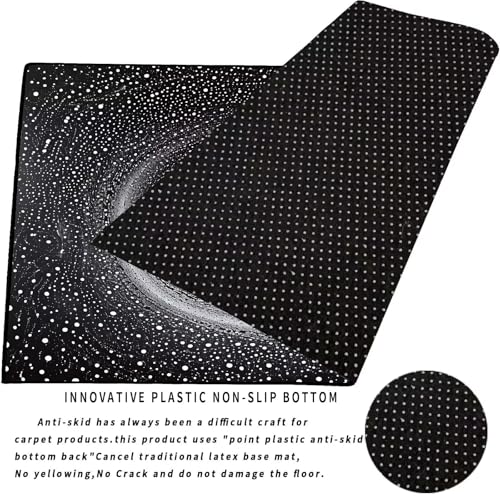 Tapete Decorativo Vortex Negro y Blanco 2'x3' miniatura 6