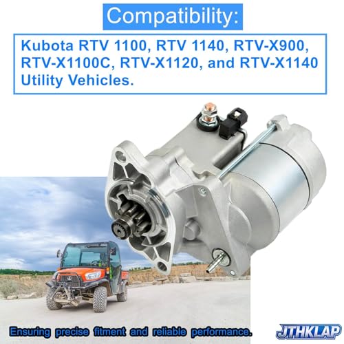 410-52310 12V 1.4KW Motor de Arranque OSGR Compatible con Kubota RTV 1100 1140 RTV-X1100C RTV-X1120 RTV-X1140 RTV-X900, Reemplaza 428000-5400 428000-5401 77700-02602 miniatura 3