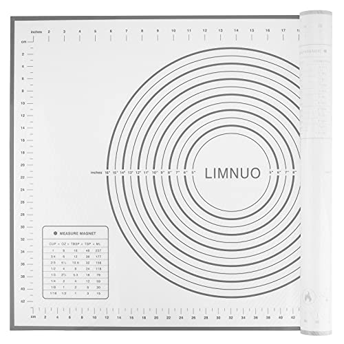 LIMNUO クッキングマット シリコンマット パンマット 製菓マット 目盛り付き 大きいサイズ 食品級シリコーン 滑り止め 製菓道具の商品画像（Amazon）