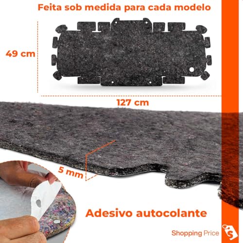 Manta Acústica Forro de Capô Antichamas Premium Fastback 2022 A 2024 Com Presilhas Grud