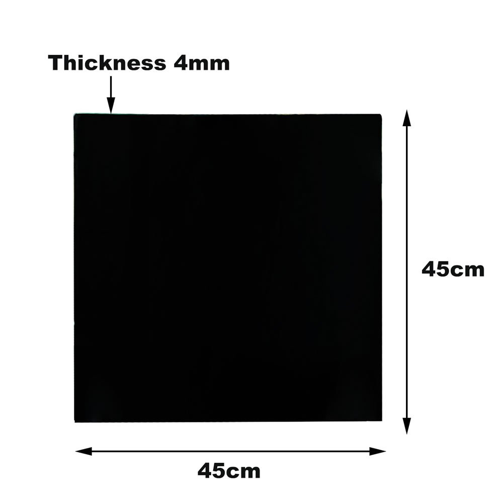 Melko Lavagna magnetica in vetro, lavagna magnetica, bacheca, 45 x 45 x 0,4 cm, colore nero