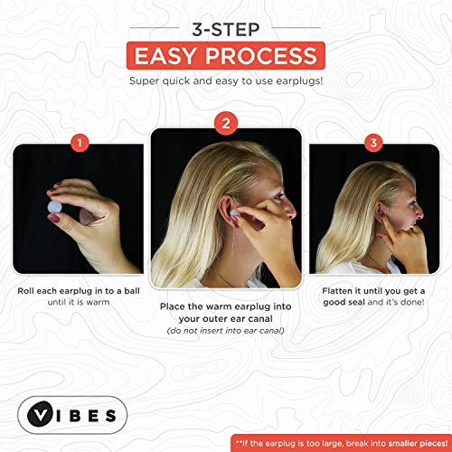 Silicone Ear Plugs - 6 Pairs Vibes Reusable Earplugs For Sleep, Custom Waterproof Moldable Gel, 32 Db Best Sound Blocking Earplug, Noise Reduction In Sleeping, Travel, Swimming, Studying, Construction #TOP2