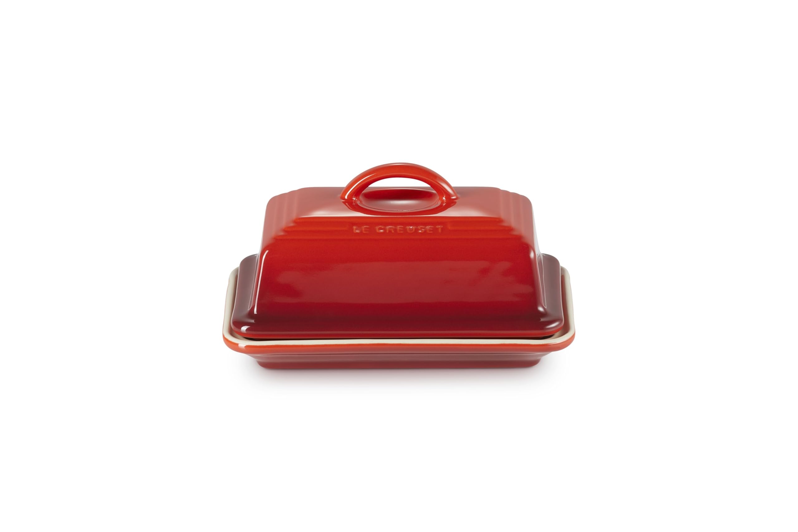 Le Creuset Portaburro in Gres Vetrificato, 900 g, 17 x 12.5 x 9 cm, Ciliegia