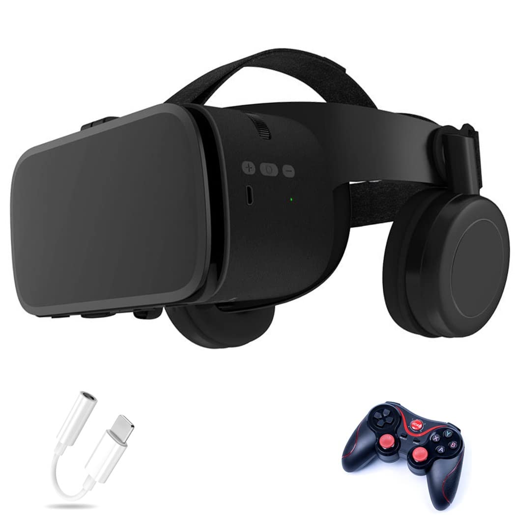 Okulary VR, zestaw słuchawkowy z wirtualnej rzeczywistości, zestawy słuchawkowe VR obsługujące Android i IOS, połączenie Bluetooth do iPhone 13 Pro Max/13 Pro/12/11, do Samsung Galaxy S21, Huawei, Xiaomi
