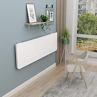 KDDFN White Wall Mounted Table,Folding Workbench,Invisible Table,Kitchen Wall Mounted Folding,Size Optional,for Bedroom Bathroom Kitchen,Restaurant,Laundry,Utility Room (60 * 30cm/24 * 12in)