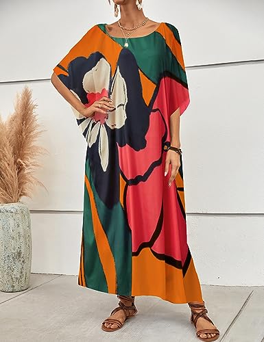 Bsubseach Long Swimsuit Coverup for Women Plus Size Kaftan Dress Summer Beach Cover Up Caftan2