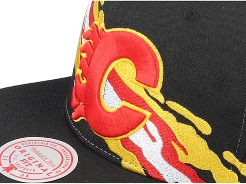 Mitchell & Ness Calgary Flames Brush Gorra Snapback Negra miniatura 2