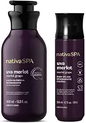 Combo Nativa Spa Uva Merlot: Loção Corporal 400ml + Body Splash 200ml