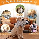 5 Pack No Stuffing Squeaky Dog Toys for Large Dogs - Interactive Durable Plush Chew Toy with Crinkle Paper, Safe Pet Toy for Small to Large Breed, Ideal for Puppy Gifts & Tug of War Toys - Image 3