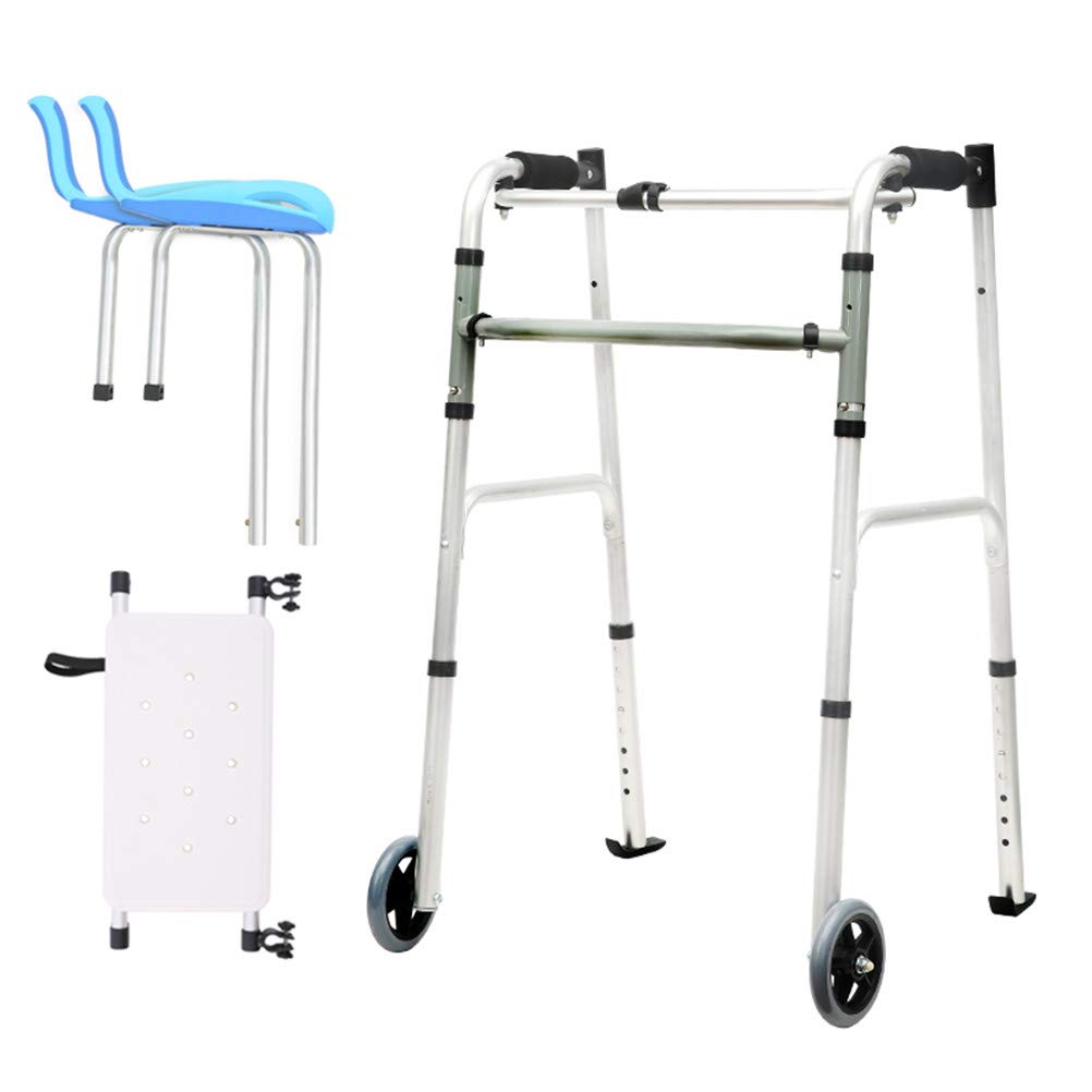 Crutches armrest, foldable walker rollator alloy wheels, forearm support elderly men and women, 2