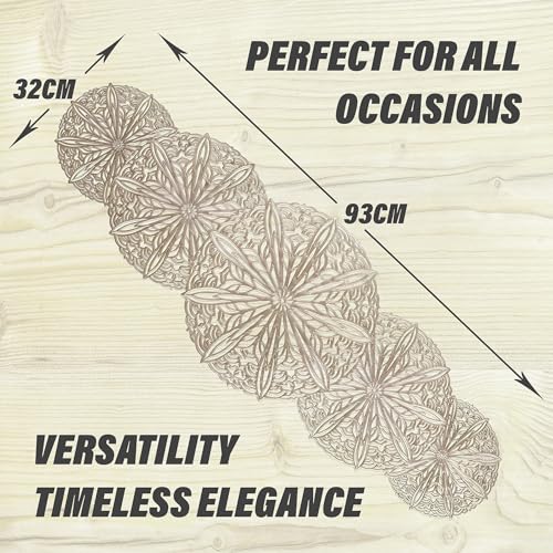 Image of Kuber Industries Table Runner | PVC, Gola-Design, 93x32x1 cm